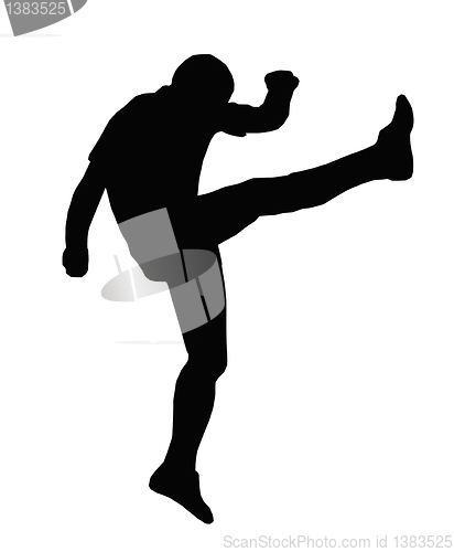 Image of Sport Silhouette - Rugby Football Up and Under Kicker