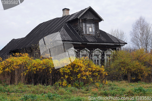 Image of Russian Village House in the Fall