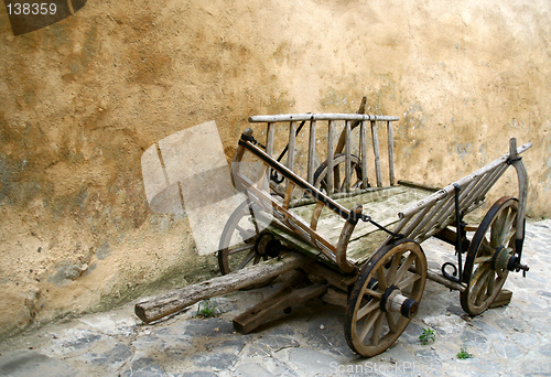 Image of Old wooden cart in ghosttown