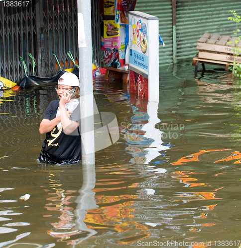 Image of Monsoon flooding in Bangkok, October 2011