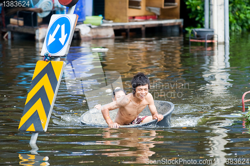 Image of Monsoon flooding in Bangkok, October 2011