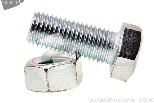 Image of Bolt and nut (isolated)