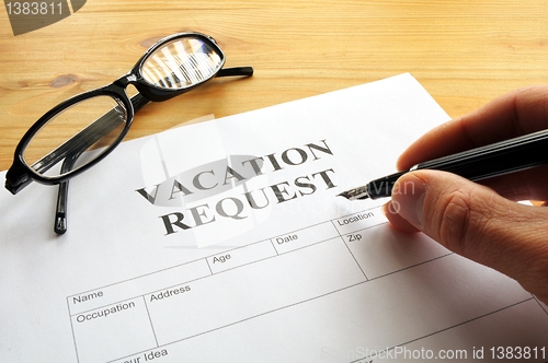 Image of vacation request