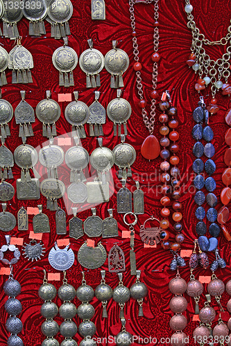 Image of homemade valuables on red background