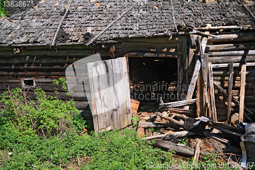 Image of old ruined rural wooden house