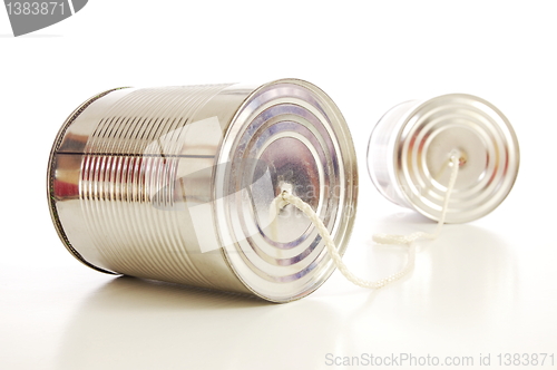 Image of tin or can telephone
