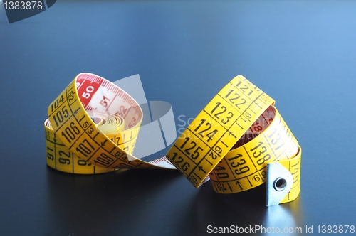 Image of measuring tape of the tailor