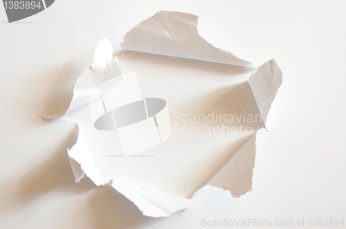 Image of hole in paper