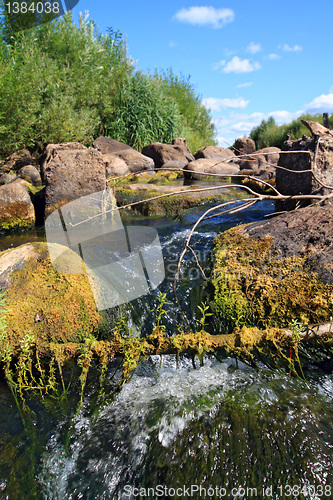 Image of greater stone on mountain river