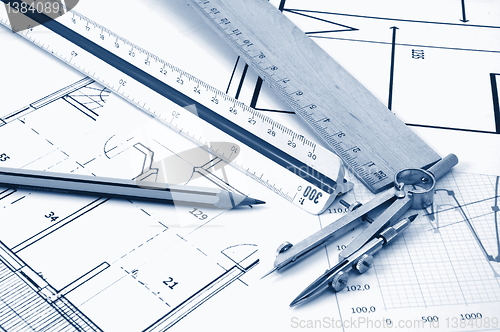 Image of architectur plans of residential real estate