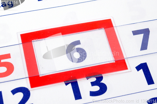 Image of 6 calendar day