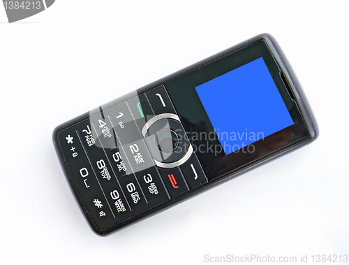 Image of mobile telephone on white background