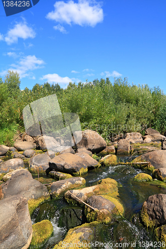 Image of greater stone on mountain river