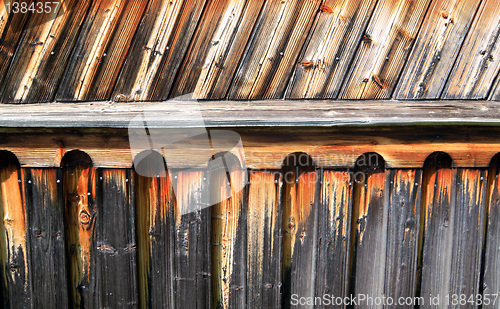 Image of wooden wall in rural house