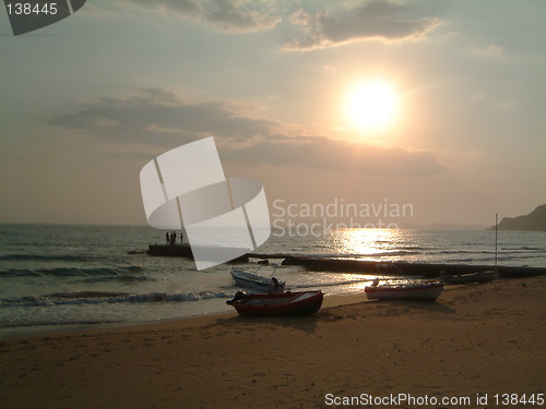 Image of Corfu beach Sunset