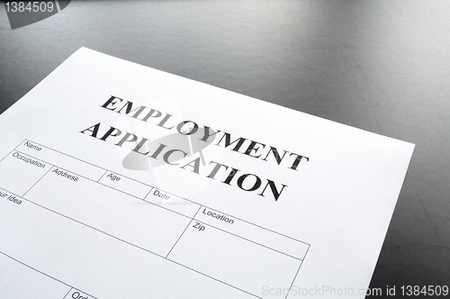 Image of employment application