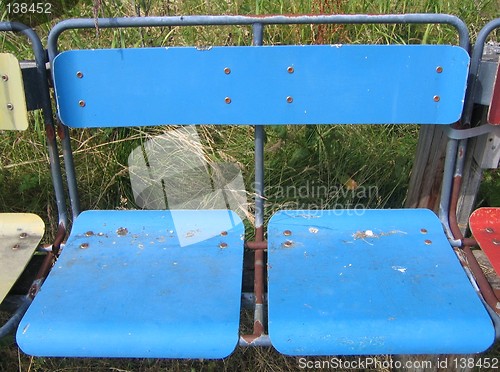 Image of Old arena bench