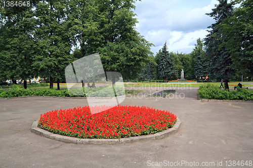 Image of lawn in town park