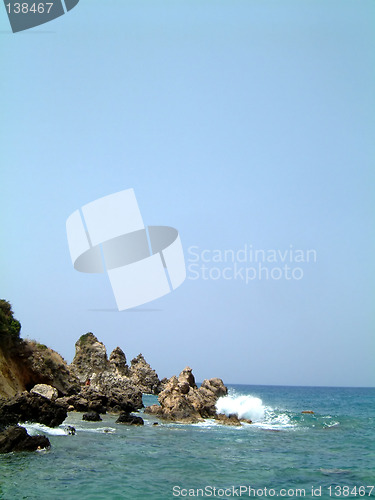 Image of waves on rocks