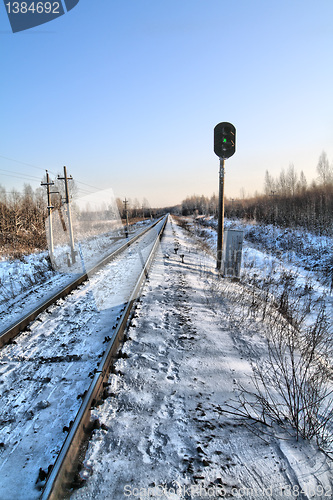 Image of railway semaphore. hdr