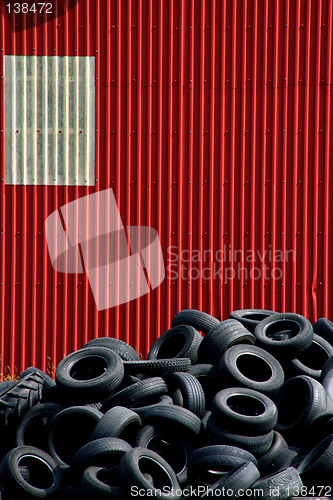 Image of tire wall
