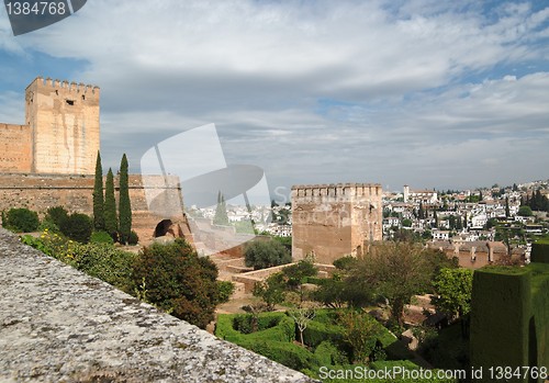 Image of Alhambra castle in Granada, Spain