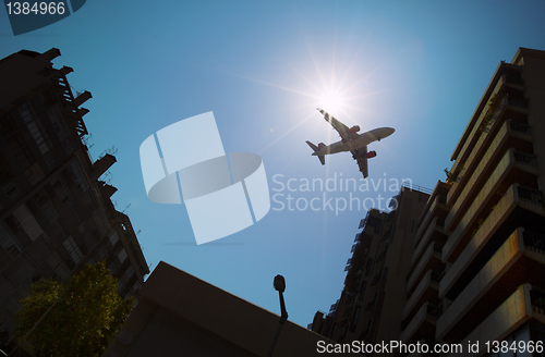 Image of Aircraft landing at Lisbon airport
