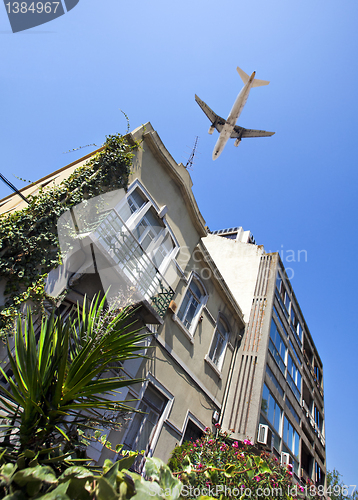 Image of Aircraft landing at Lisbon airport