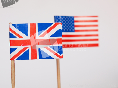 Image of British and American flags