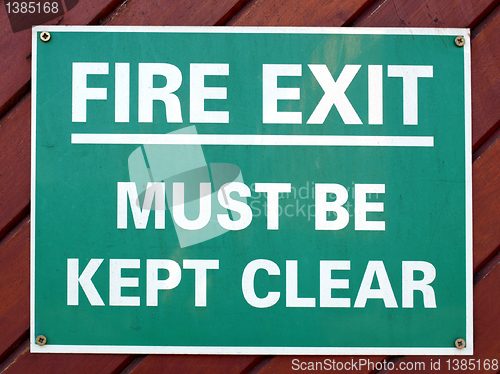 Image of Fire exit sign