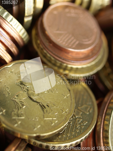 Image of Euro coins background