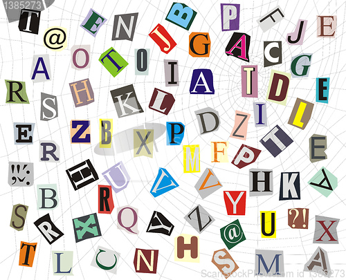 Image of Alphabet on a web