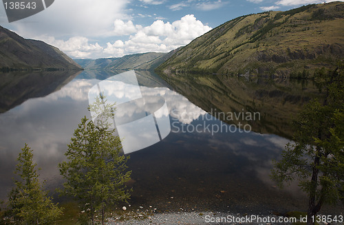 Image of View on Siberian mountain  Lake