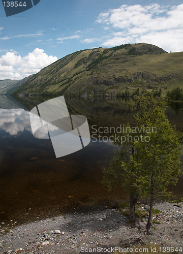 Image of View on Siberian mountain  Lake