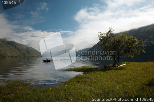 Image of View on mountain Lake