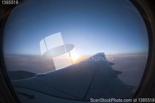 Image of Sunset seen from aircraft