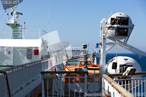 Image of Ferry with rescue equipment