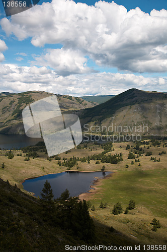 Image of View on Siberian mountain lake