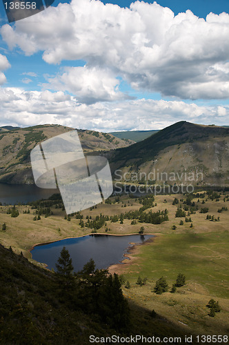 Image of View on Siberian mountain lake