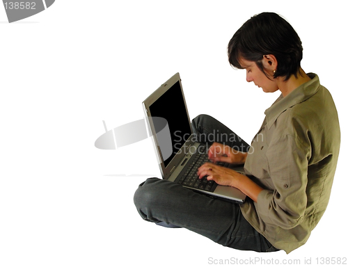 Image of Girl typing
