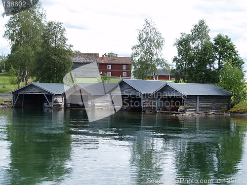 Image of old boat houses