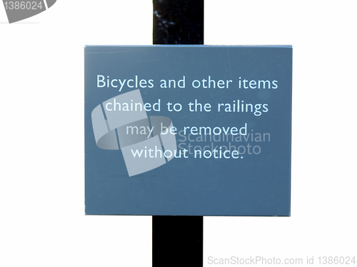 Image of Bycicles sign