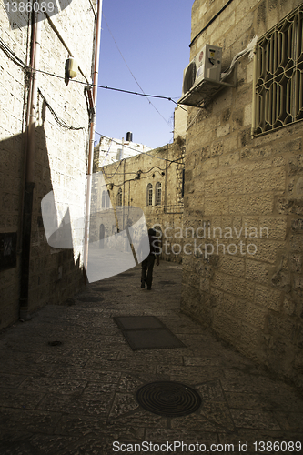 Image of Jerusalem street travel on holy land