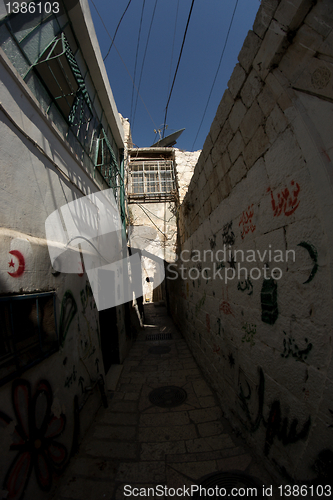 Image of Jerusalem street travel on holy land