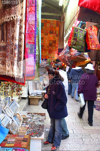 Image of A buyer in Jerusalem east market