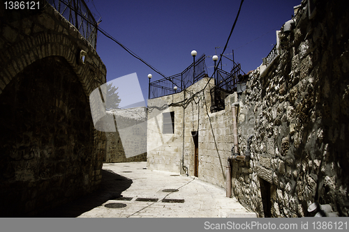 Image of Jerusalem street travel on holy land