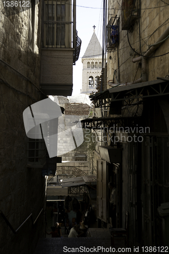 Image of Jerusalem street travel on holy land