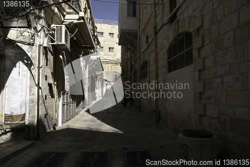 Image of Jerusalem street travel on holy land