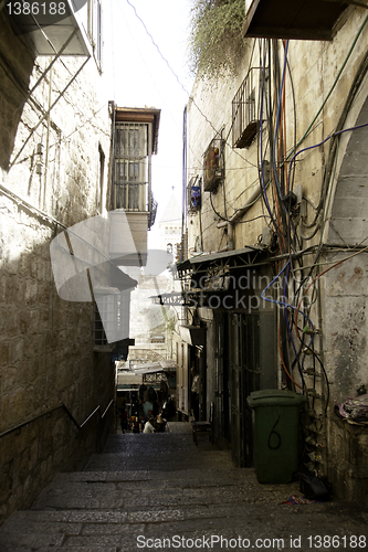 Image of Jerusalem street travel on holy land