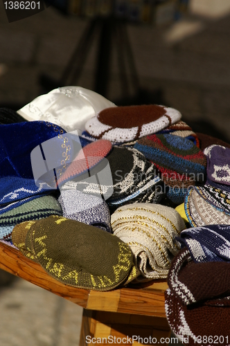 Image of yarmulkes with david's star